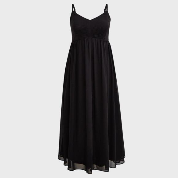 TORRID Maxi Chiffon Pleated Dress with Pockets - Picture 6 of 7